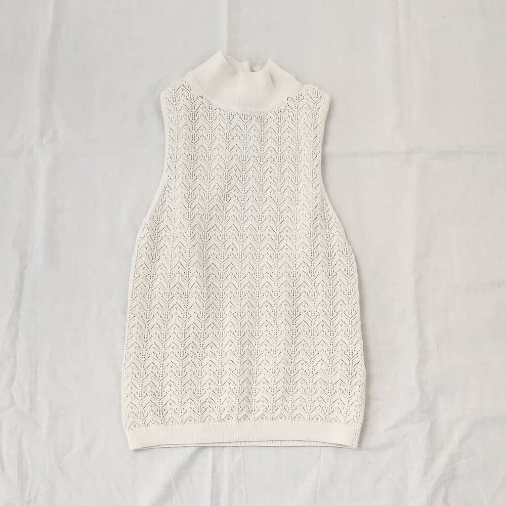Gap Pointelle Mockneck Sweater Tank - XS Petite